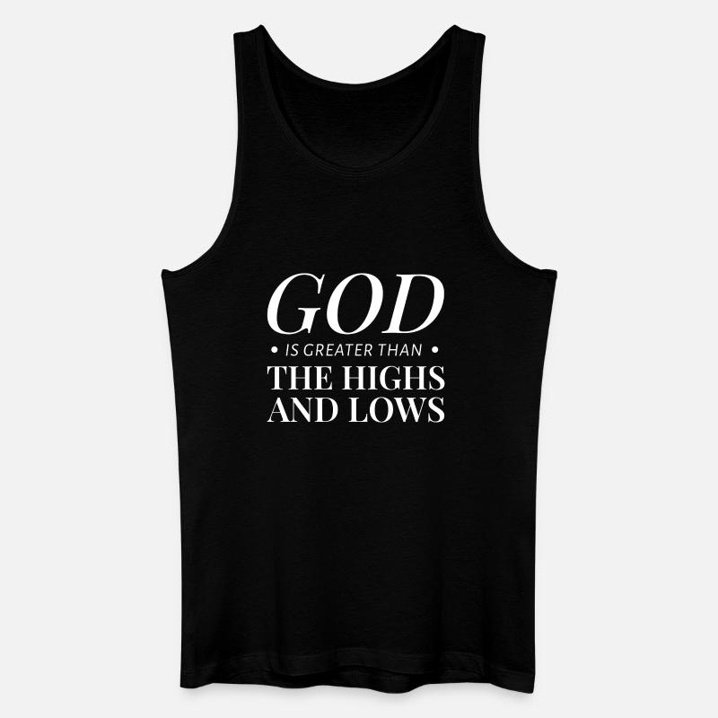 Gott Spruch Sprüche - Männer Bio Tank Top - Schwarz