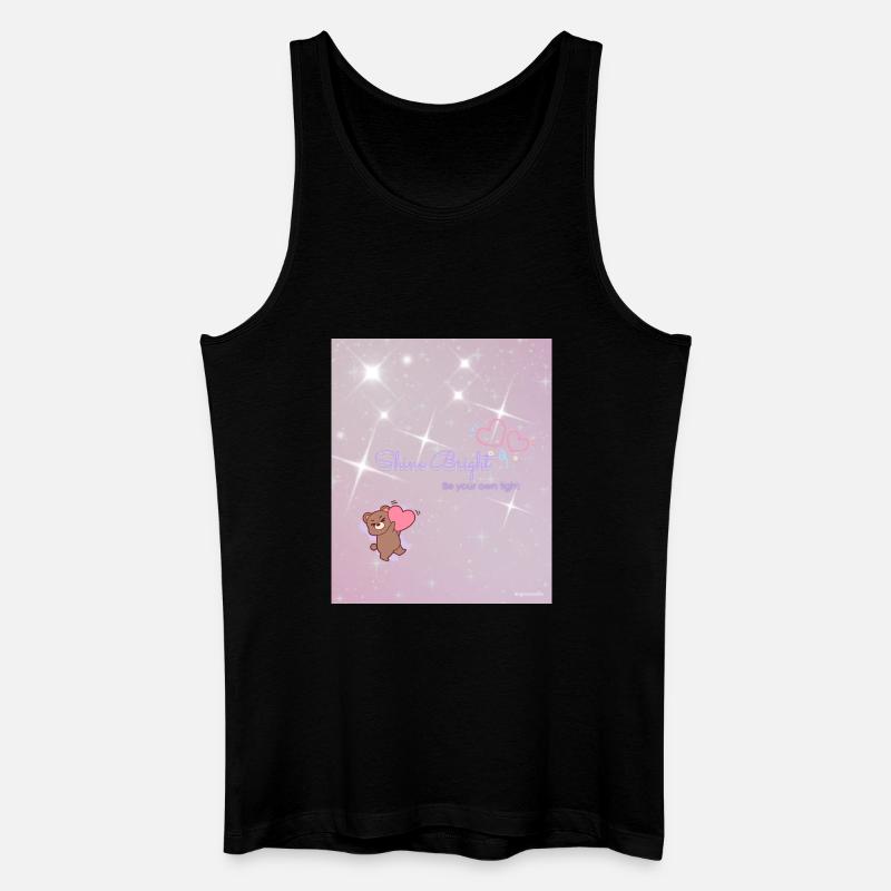 Shine Bright – Be Your Own Light - Männer Bio Tank Top - Schwarz
