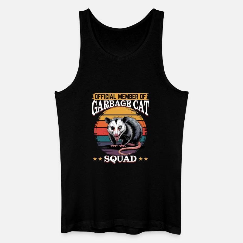 Funny Opossum - Männer Bio Tank Top - Schwarz