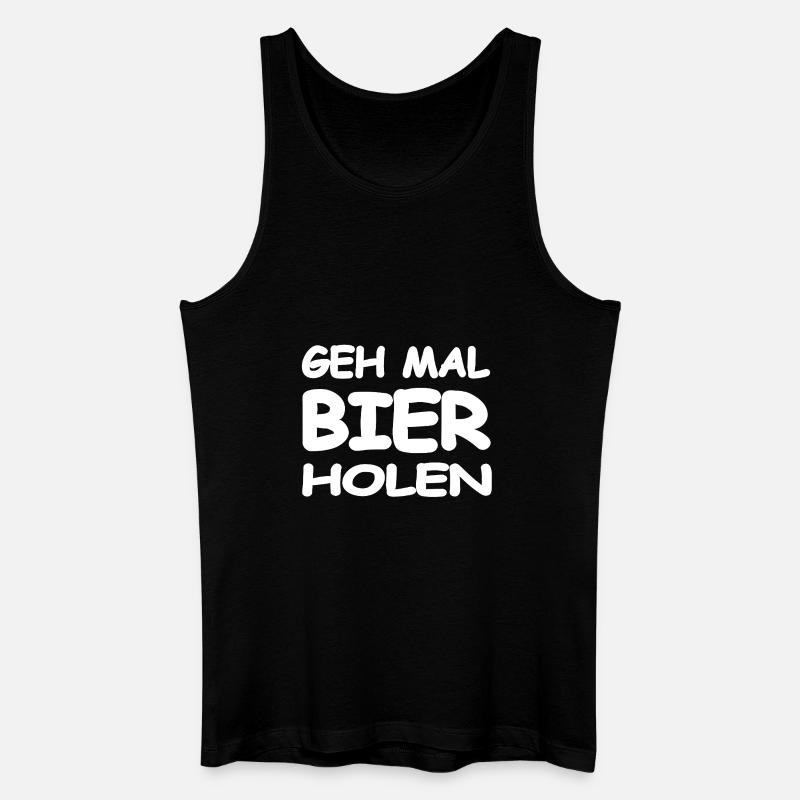 Bier - Männer Bio Tank Top - Schwarz