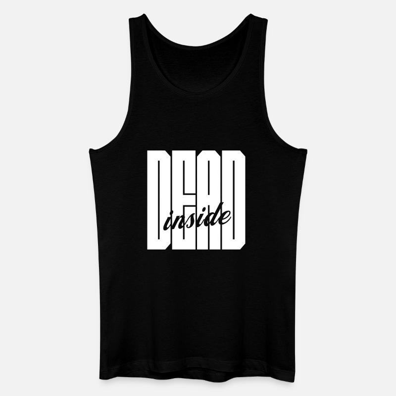 Dead Inside fettes Logo - Männer Bio Tank Top - Schwarz