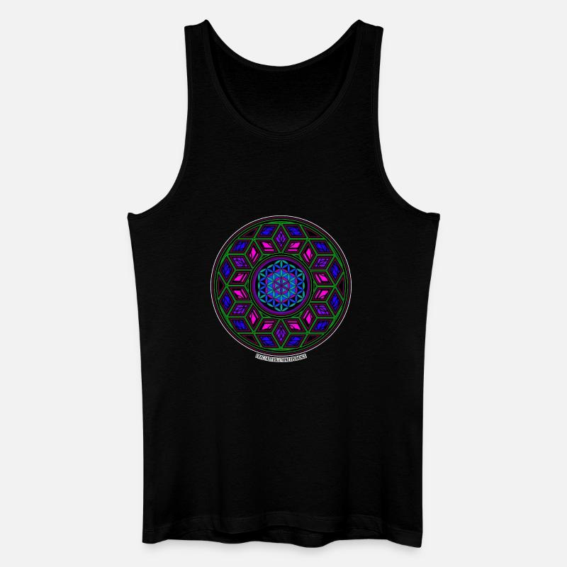 Fractal Evolution Experience Kaleidoscope Mandala - Men’s Organic Tank Top - black