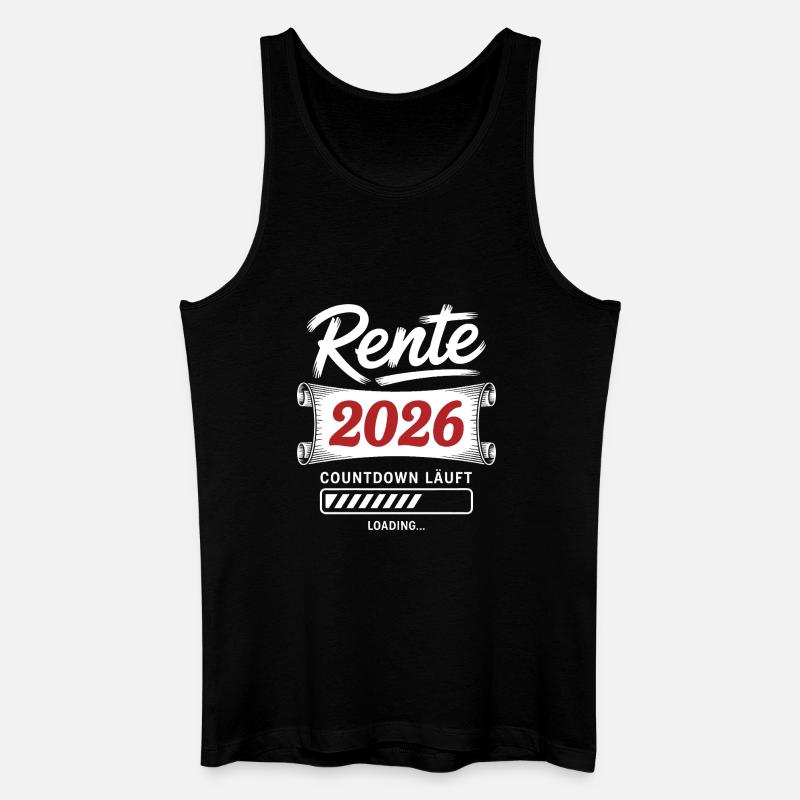 Rente 2026 Countdown Läuft - Männer Bio Tank Top - Schwarz