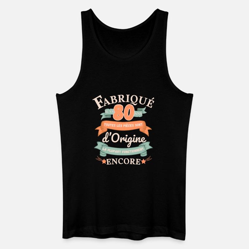 Vor 80 Jahren hergestellte Originalteile - Männer Bio Tank Top - Schwarz