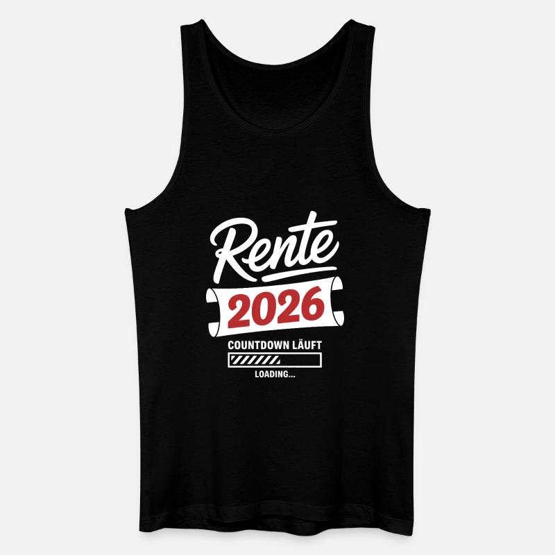Rente 2026 Countdown Läuft - Männer Bio Tank Top - Schwarz