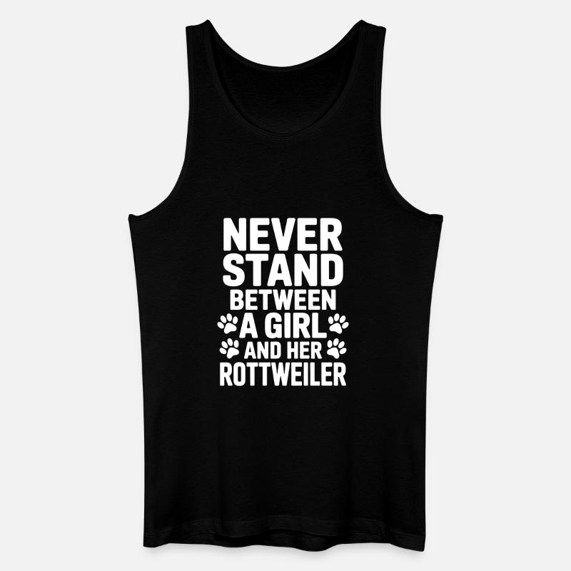 Rottweiler Spruch Mädchen Fun Rottweiler Geschenk - Männer Bio Tank Top - Schwarz