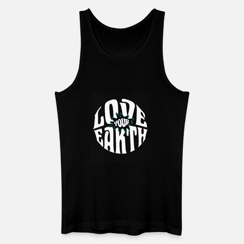 Love your Earth - Männer Bio Tank Top - Schwarz