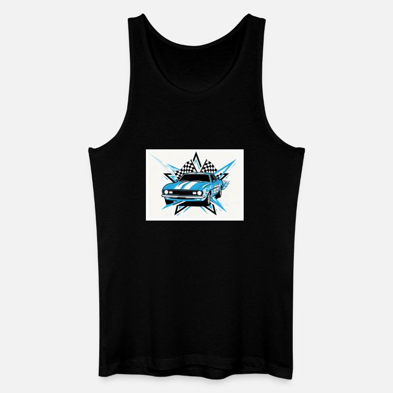 Retro Racing - Männer Bio Tank Top - Schwarz