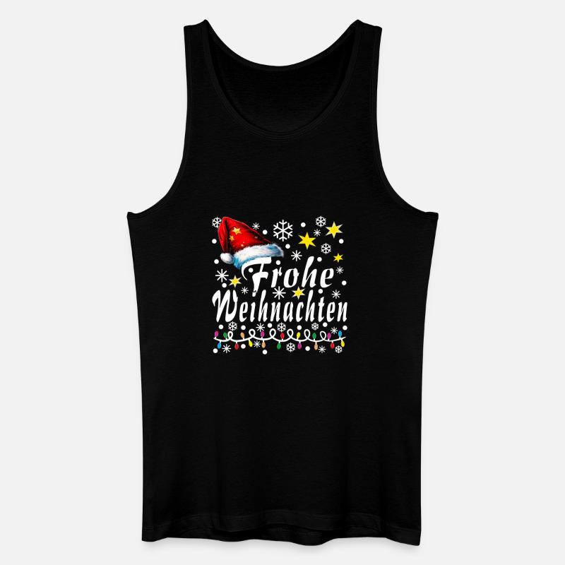 Frohe Weinachten - Männer Bio Tank Top - Schwarz
