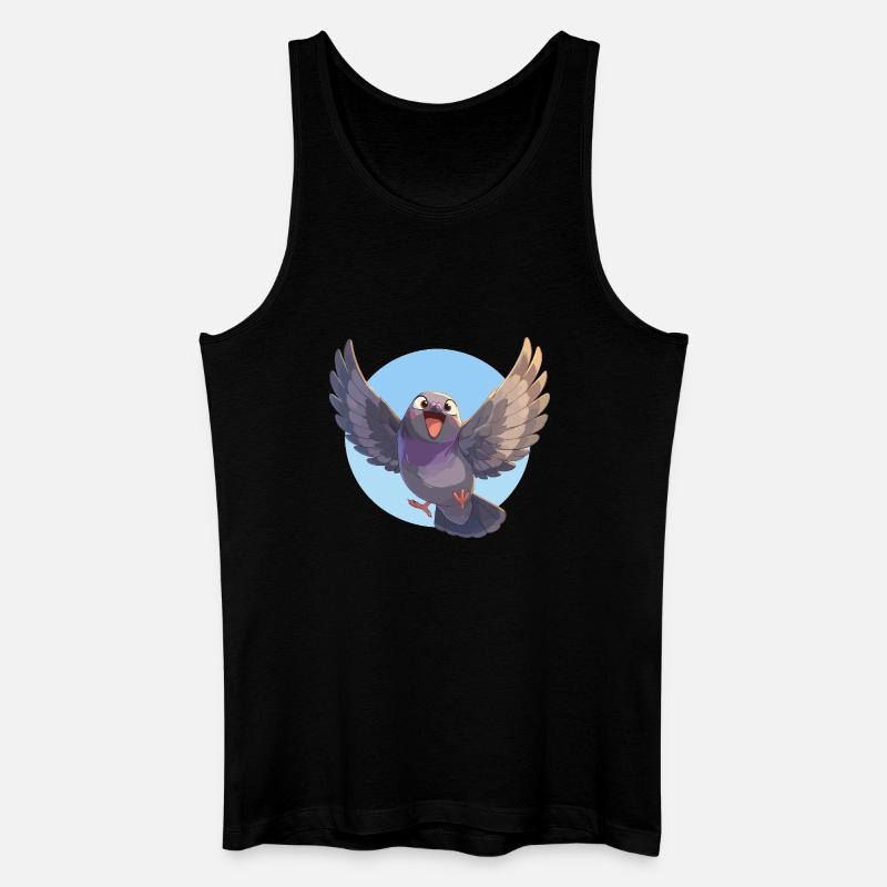 Tauben Taube - Männer Bio Tank Top - Schwarz