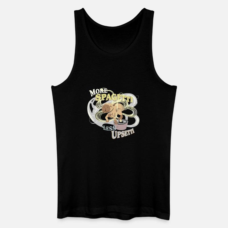 Cap(p)y spaghetti less upsetti - Männer Bio Tank Top - Schwarz
