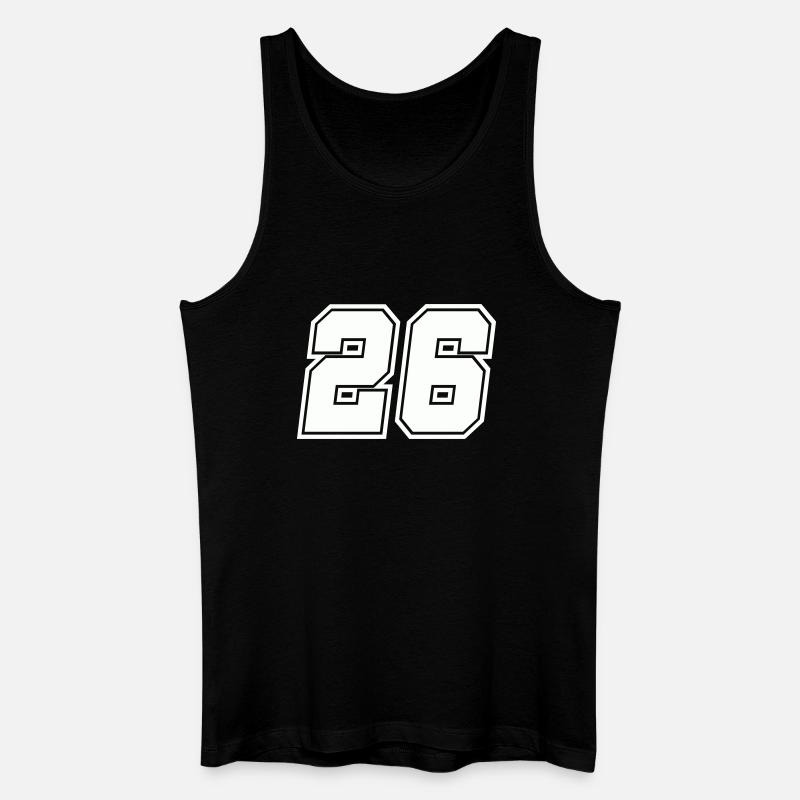 Zahl 26  - Männer Bio Tank Top - Schwarz