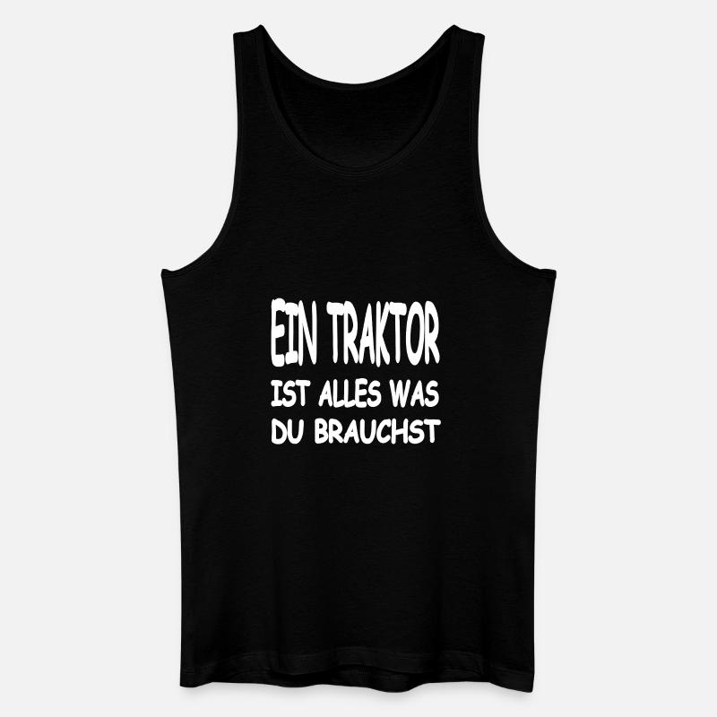 Traktor - Männer Bio Tank Top - Schwarz