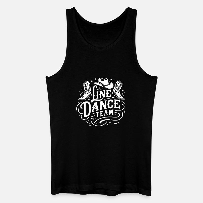 Line Dance Team Western Boots - Männer Bio Tank Top - Schwarz