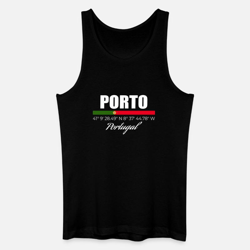 Porto - Männer Bio Tank Top - Schwarz