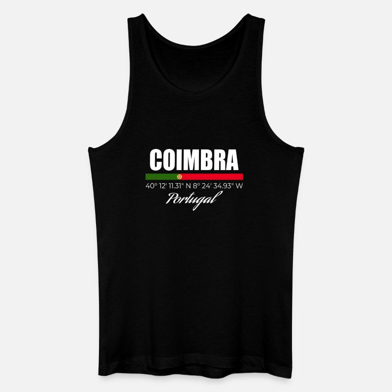Coimbra - Männer Bio Tank Top - Schwarz