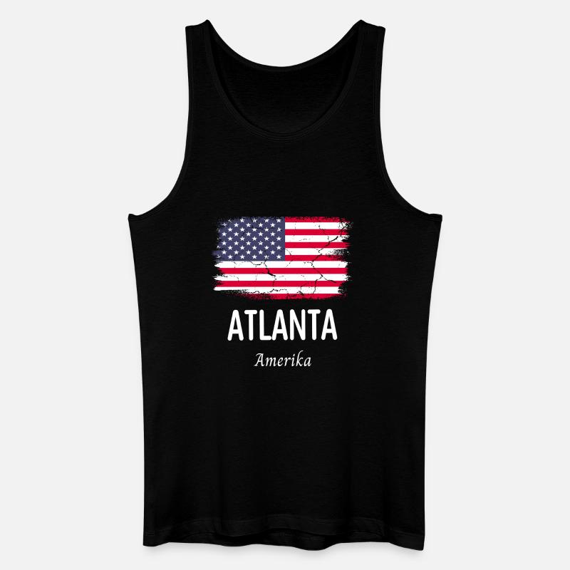 Atlanta - Männer Bio Tank Top - Schwarz