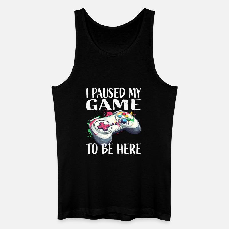Ich pausierte mein Spiel Controller - Männer Bio Tank Top - Schwarz