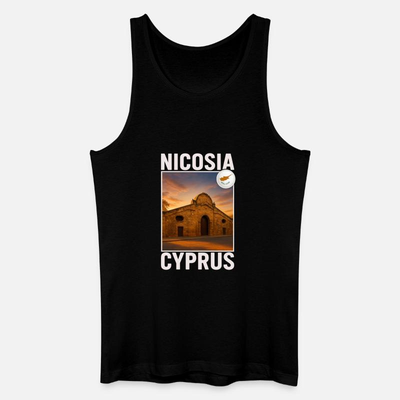 Nikosia Zypern - Männer Bio Tank Top - Schwarz