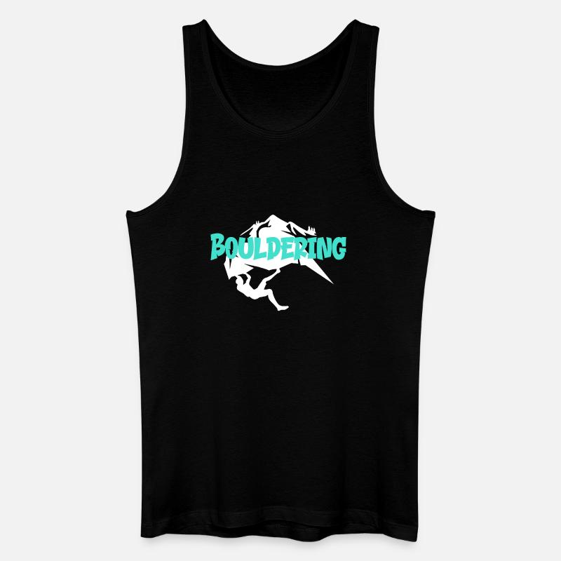 Boulder Bouldern Bouldering - Männer Bio Tank Top - Schwarz