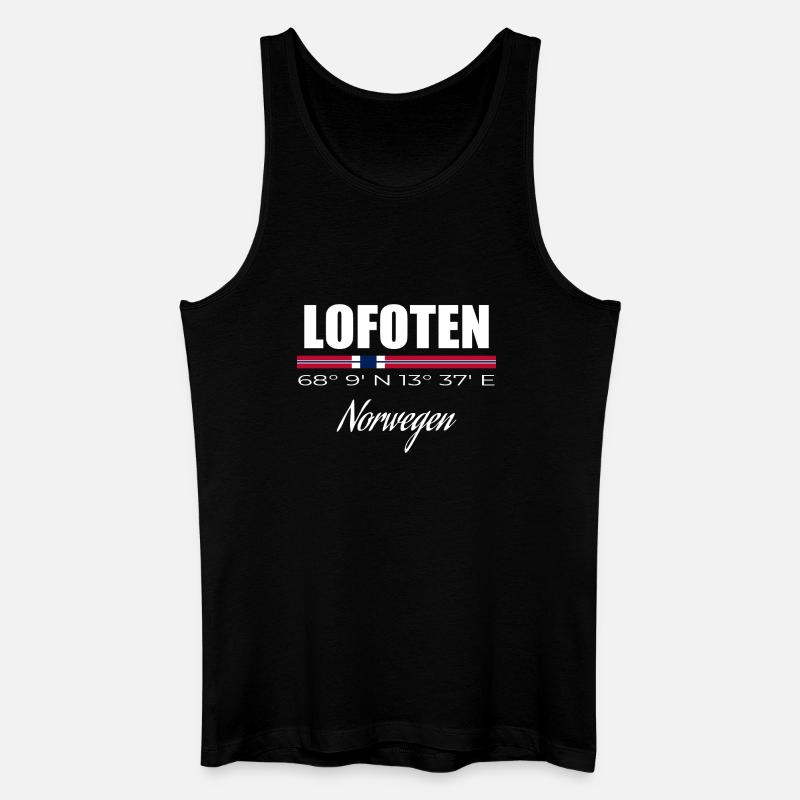 Lofoten - Männer Bio Tank Top - Schwarz