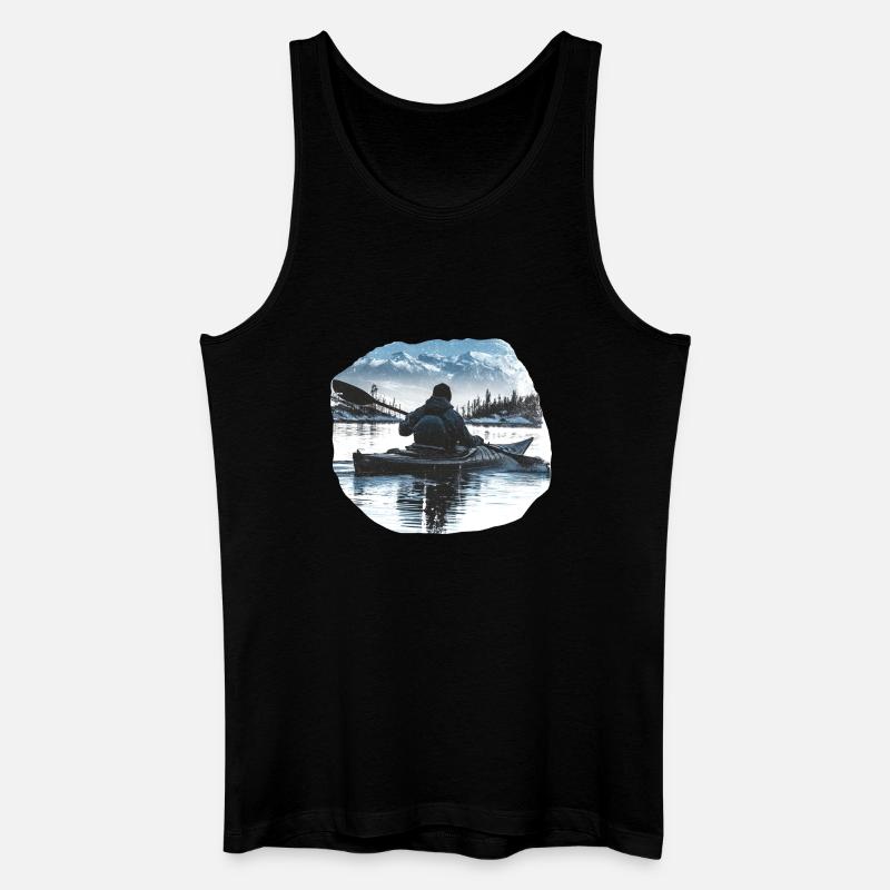 Kayak - Männer Bio Tank Top - Schwarz