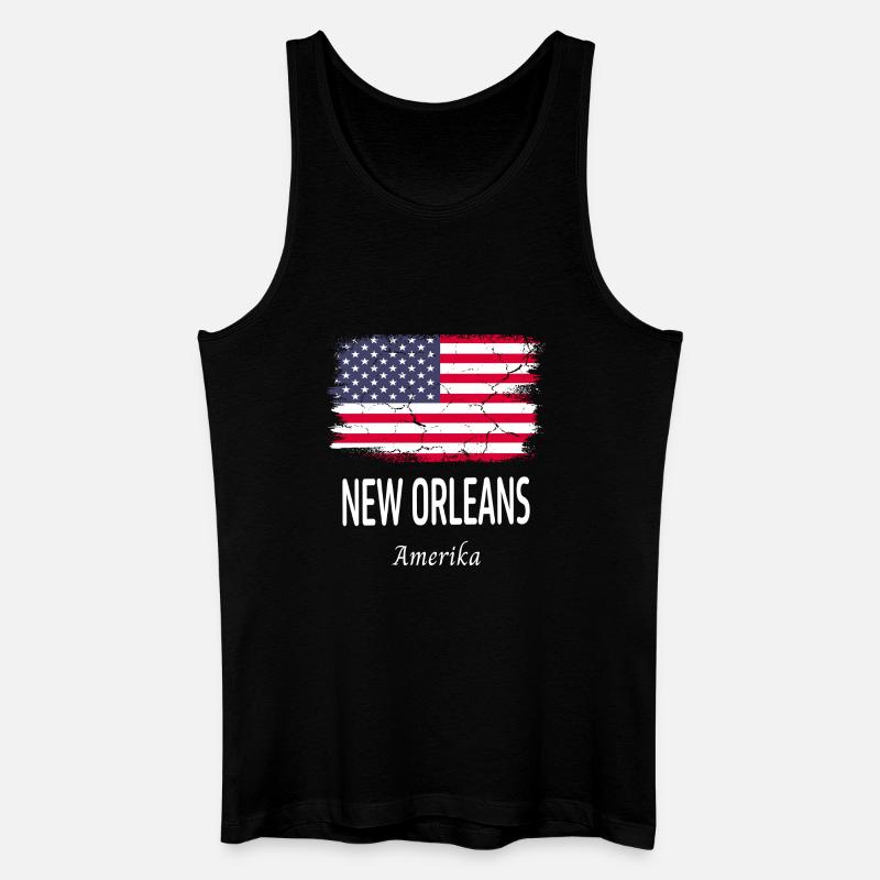New Orleans - Männer Bio Tank Top - Schwarz