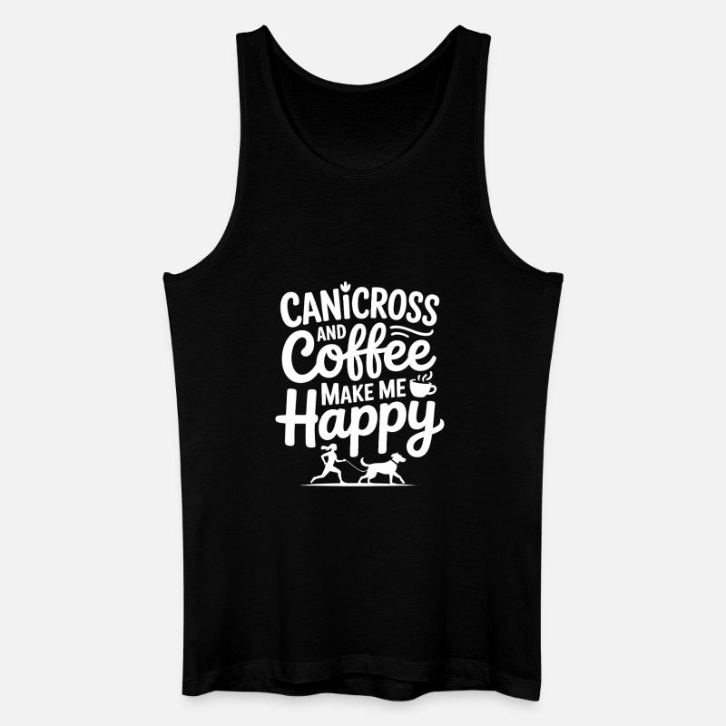 Canicross - Männer Bio Tank Top - Schwarz