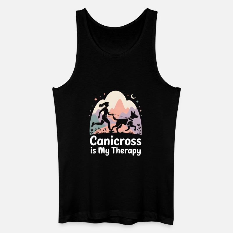 Canicross - Männer Bio Tank Top - Schwarz