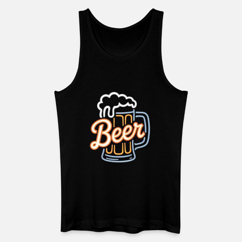 Bier – Cool Beer Logo - Männer Bio Tank Top - Schwarz