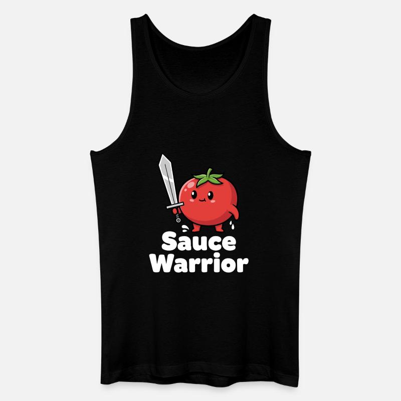 Guerrier tomate à l'épée - Débardeur bio Homme - noir