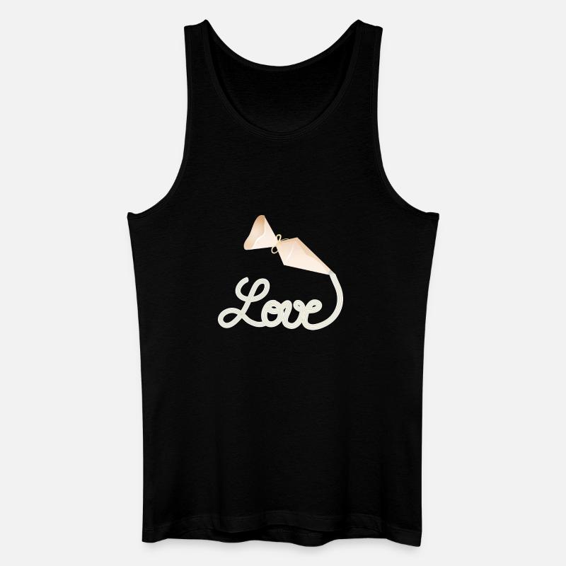 Spritzbeutel schreibt „Love“ – süßes Deko-Motiv - Männer Bio Tank Top - Schwarz