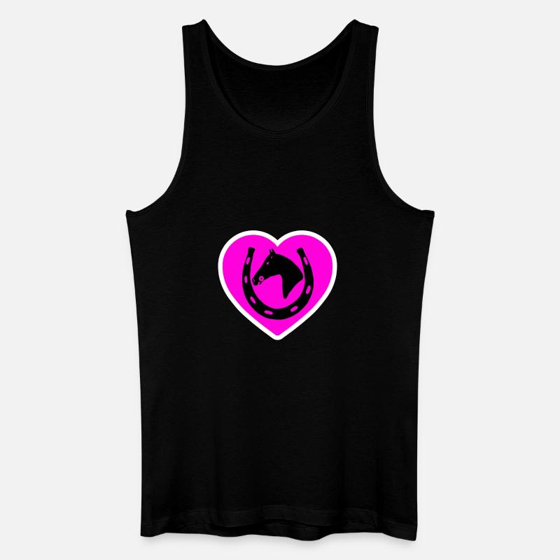 Pferde - Männer Bio Tank Top - Schwarz