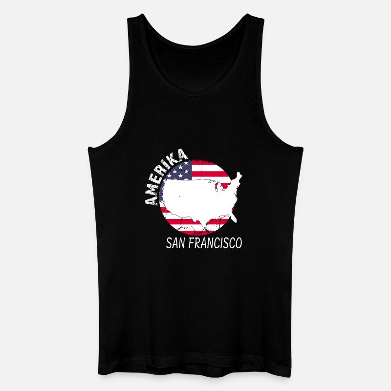 San Francisco - Männer Bio Tank Top - Schwarz