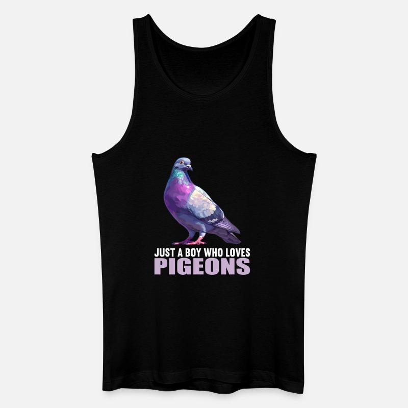 Tauben Taube - Männer Bio Tank Top - Schwarz