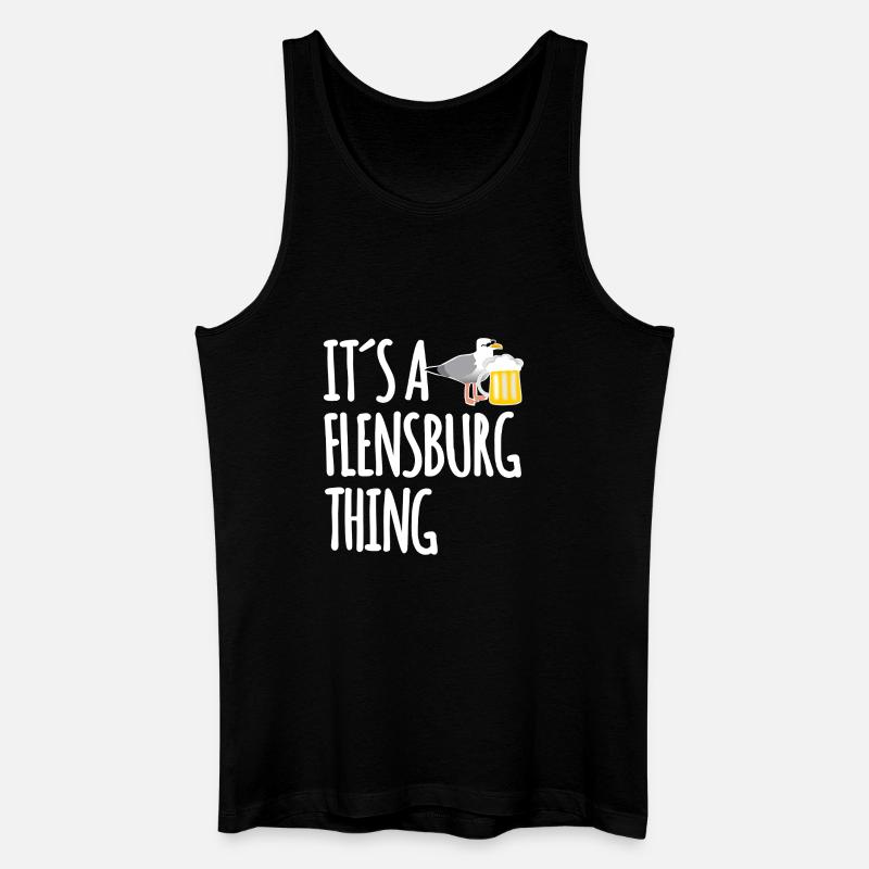 It's A Flensburg Thing - Männer Bio Tank Top - Schwarz