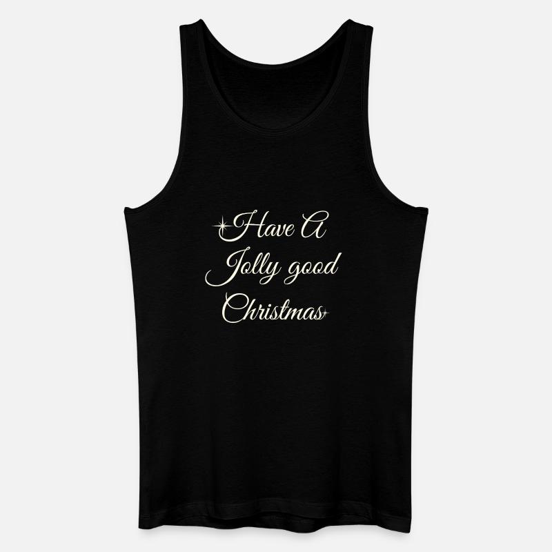 Have A Jolly Christmas Script - Men’s Organic Tank Top - black