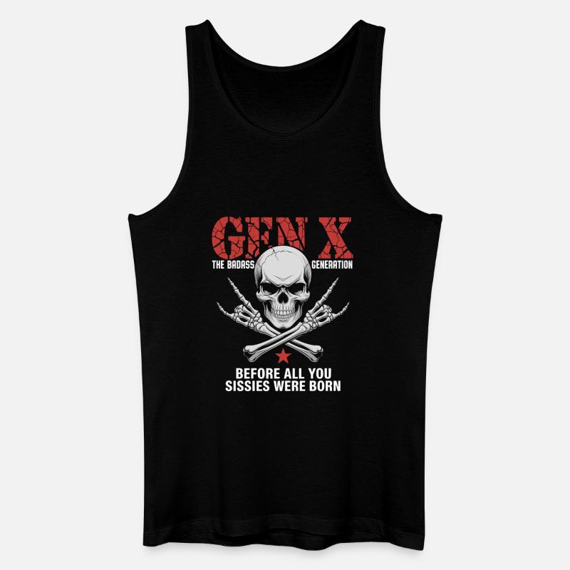 Gen X: Die Badass-Generation Crossbones - Männer Bio Tank Top - Schwarz