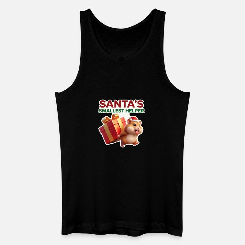 Santas Kleinster Helfer Hamster - Männer Bio Tank Top - Schwarz
