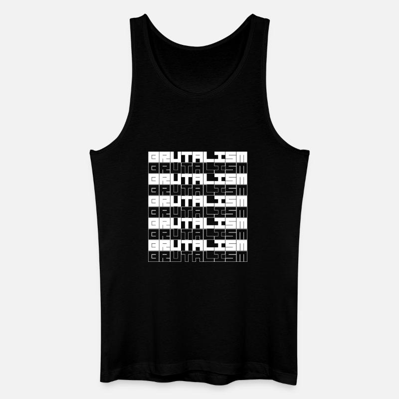 Brutalismus-Glitch-Raster - Männer Bio Tank Top - Schwarz