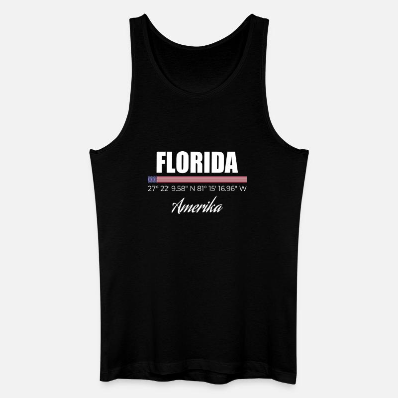 Florida - Männer Bio Tank Top - Schwarz