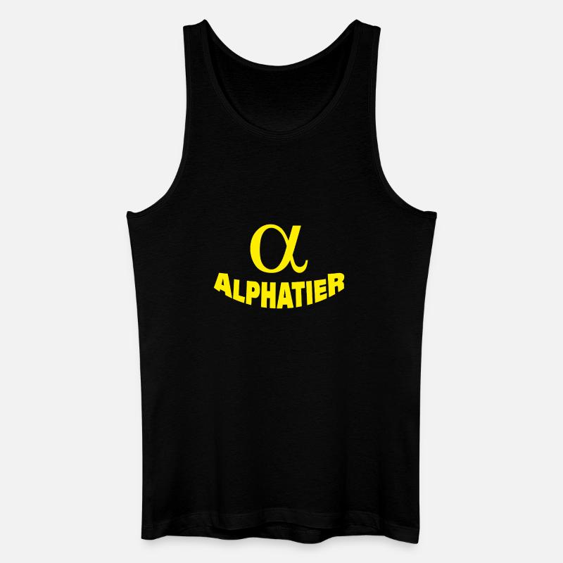 ALPHATIER - Männer Bio Tank Top - Schwarz
