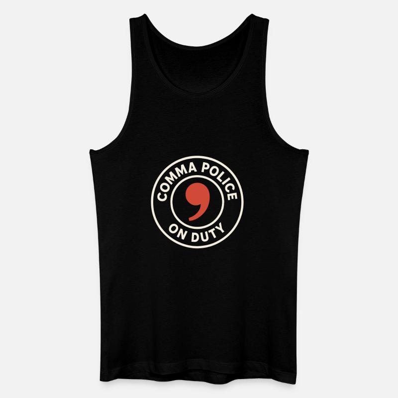 Grammatik Oxford Comma Language Rules - Männer Bio Tank Top - Schwarz
