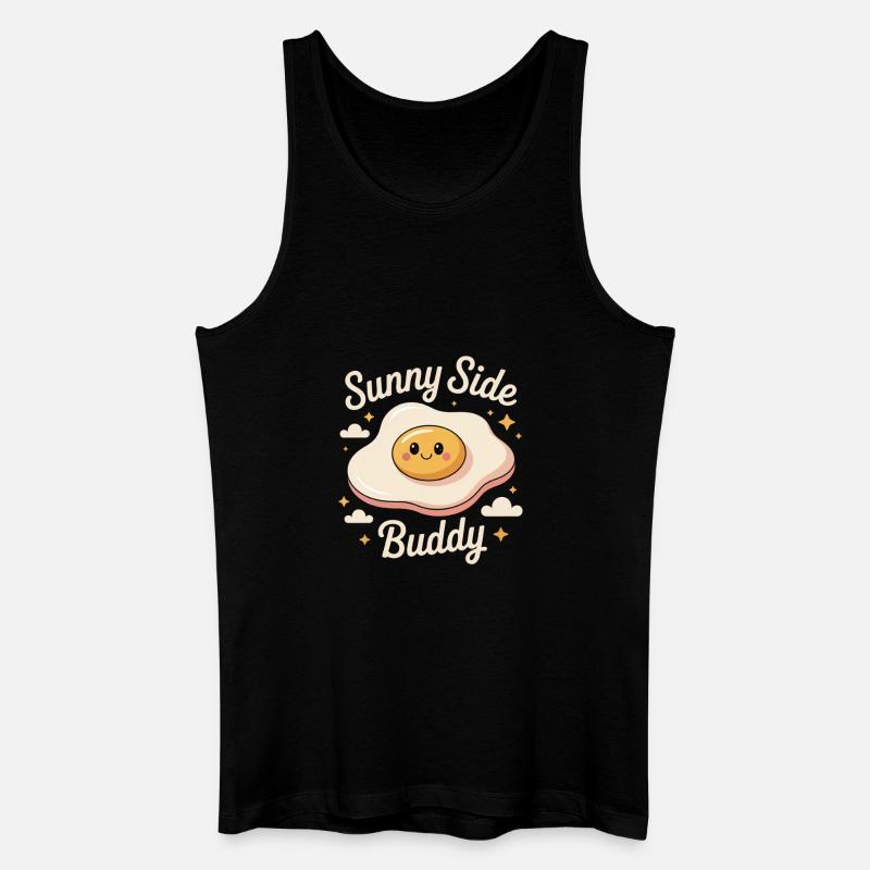 Fried Egg - Sunny Side Buddy - Men’s Organic Tank Top - black
