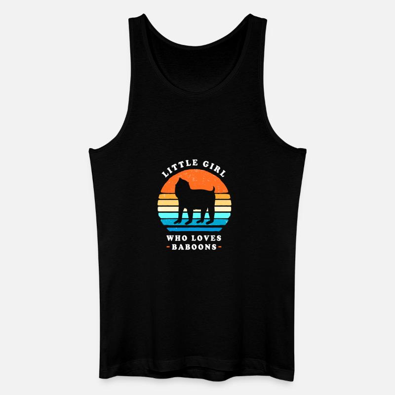 Pavian Primat Affe Affen Baboon - Männer Bio Tank Top - Schwarz