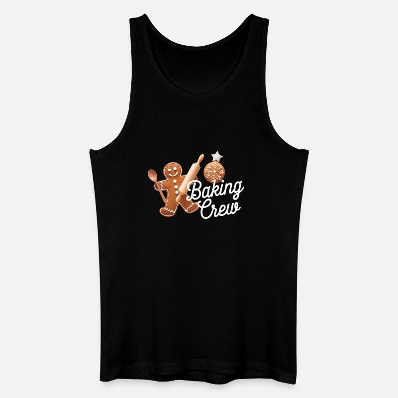Baking Crew Gingerbread Man Christmas Baking - Men’s Organic Tank Top - black