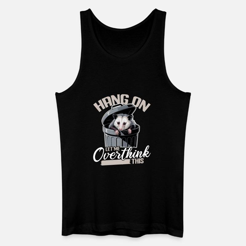 Funny Opossum - Männer Bio Tank Top - Schwarz
