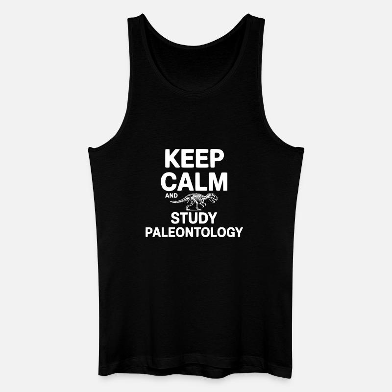 Keep Calm and Study Paleontology - Men’s Organic Tank Top - black