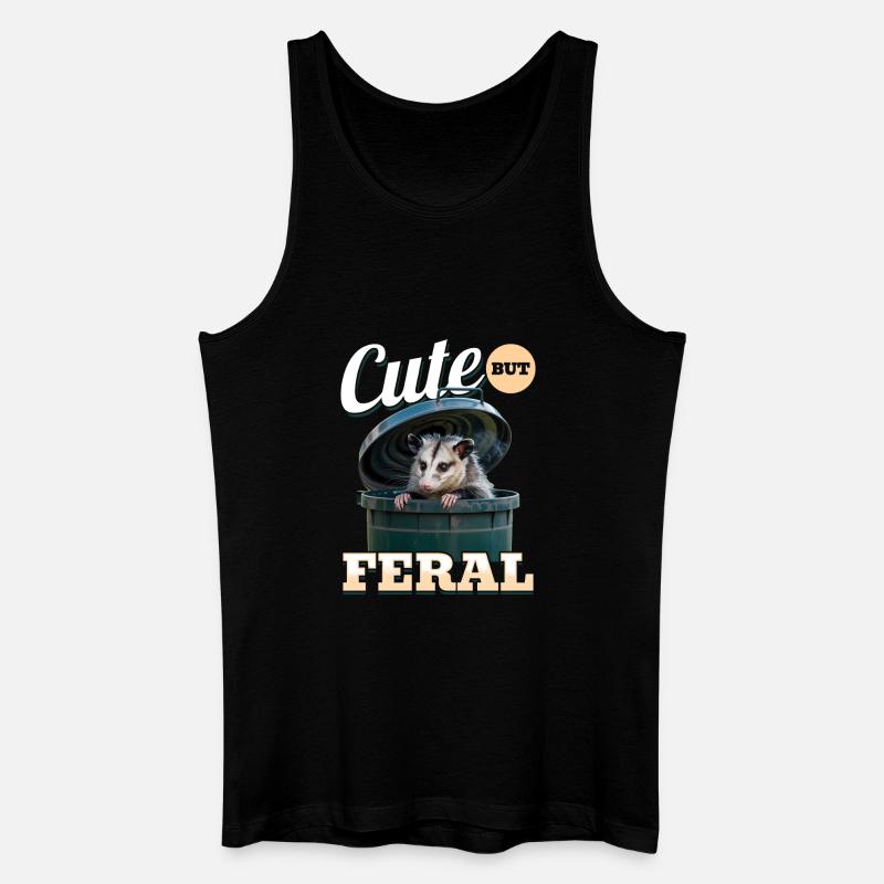 Funny Opossum - Männer Bio Tank Top - Schwarz