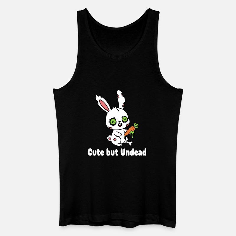 Süßer Zombie-Hase mit Karotte - Männer Bio Tank Top - Schwarz